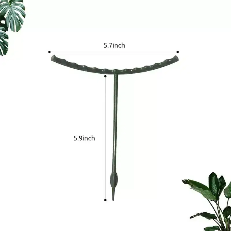 6pcs Plant Support Ring Metal Half Round Plant Stakes for Flowers Vegetables Indoor Leaf Plants (14.5 X 15.0 Cm) Phalaenopsis Stand 6 Pieces