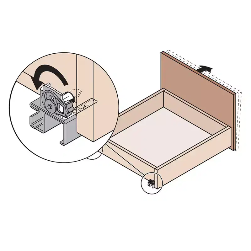 Blum TANDEM plus BLUMOTION Concealed Undermount Drawer Runner Kit (2 Pack), 18 Full Extension Soft-Close Steel 100 lb Load Capacity for Wood Drawers