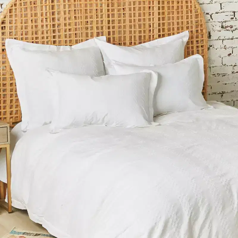 carol & frank Keller White Queen Duvet Cover